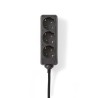 REGLETA 3 TOMAS SCHUKO SININT NEGRA 5M