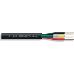 CABLE VIDEO COAXIAL + HILOS 2x0,55 NEGRO