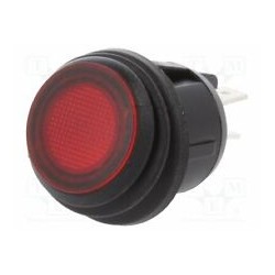 INTERRUPTOR PULSADOR LED ROJO IP65 12V
