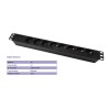 REGLETA 19" 8 TOMAS SCHUKO SIN/INT+LED P