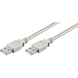 CABLE USB A 2.0 M-M 5MTS GRIS