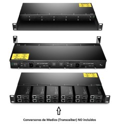 CHASIS12 SLOTS MEDIA CONVERTER+2 ACPOWER