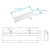 CEPILLO PASACABLES 35,5x9,5cm RACK GRIS