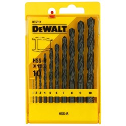 JUEGO 10 BROCAS METAL HSS-R de 1 a 10mm