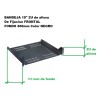 BANDEJA 19" 2U FRONTAL FONDO 380mm NEGRA