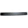 PANEL 19" 16x2 1.6/5.6 1U NEGRO + GUIA