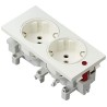 SCHUKO DOBLE CON PILOTO-PROTECCION BLANC