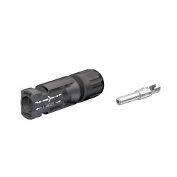 CONECTOR MC4 MACHO 4mm AEREO - NEGATIVO