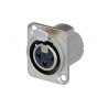 CONECTOR XLR3 HEMBRA PANEL NIKEL NEUTRIK