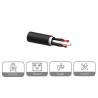 MANGUERA AUDIO 2 PARES 2x2x0,12 NEGRO GO