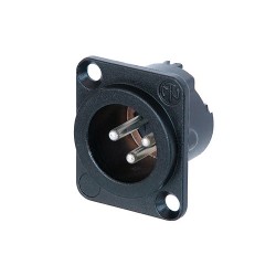 CONECTOR XLR3 MACHO PANEL...