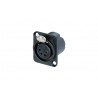 CONECTOR XLR4 HEMBRA PANEL NEGRO NEUTRIK