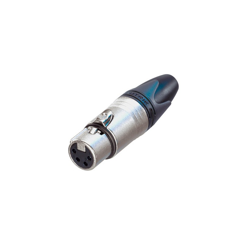 CONECTOR XLR4 HEMBRA AEREO NIKEL NEUTRIK