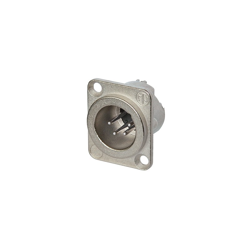 CONECTOR XLR4 MACHO PANEL NIKEL NEUTRIK