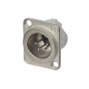 CONECTOR XLR4 MACHO PANEL NIKEL NEUTRIK