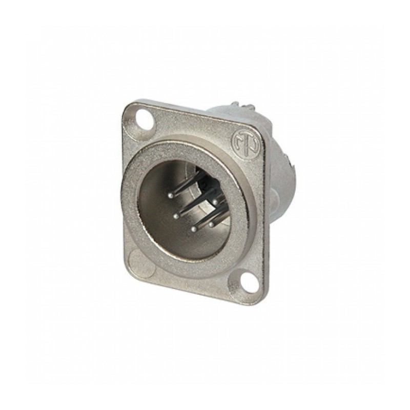 CONECTOR XLR5 MACHO PANEL NIKEL NEUTRIK