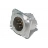 CONECTOR XLR6 MACHO PANEL NIKEL NEUTRIK
