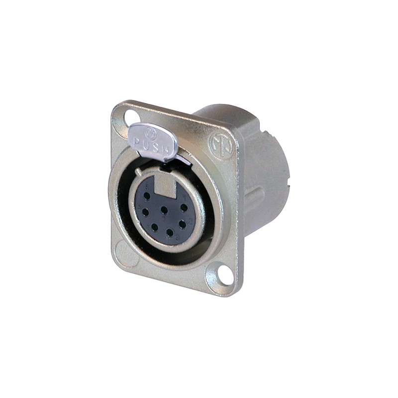 CONECTOR XLR7 HEMBRA PANEL NIKEL NEUTRIK