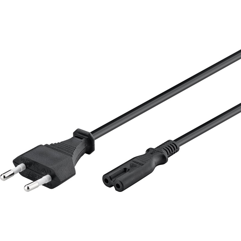 CABLE ALIMENTACION RED-FORMA 8 0,5M NEGR