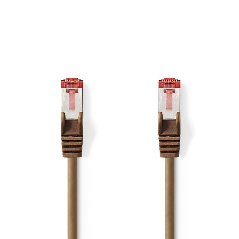 CABLE SFTP CAT6 RJ45 M-M 10M MARRON LSZH