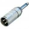 ADAPTADOR XLR3 M-JACK 6,3 M MONO NEUTRIK