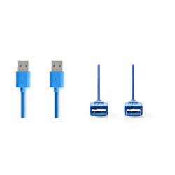 CABLE USB A 3.0 M-M 2MTS...