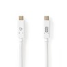 CABLE USB C M-M 2M BLANCO V3.2 100W
