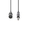 CABLE JACK 6,35 ST M-XLR3 M 5M GRIS OSCU