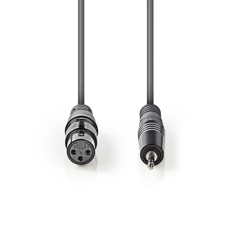 CABLE MINIJACK ST M-XLR3 H 1M GRIS OSCUR