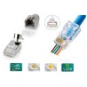 CONECTOR EZ-RJ45 MACHO FTP CAT6+CAPUCHON