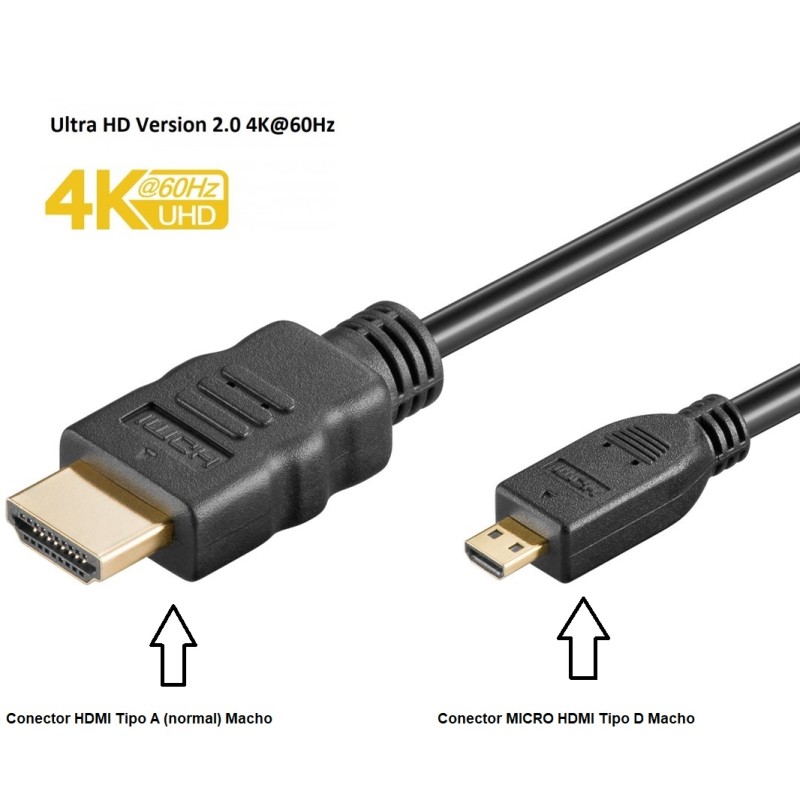 CABLE HDMI MACHO-MICRO HDMI MACHO 3M 4K