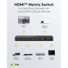 SWITCH HDMI 4 ENTRADAS 2 SALIDAS+MANDO4K
