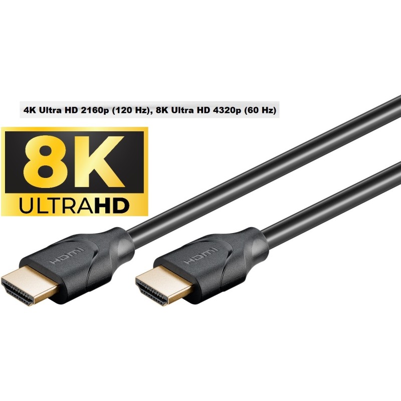 CABLE HDMI M-M 8K 3M ETHERNET NEGRO 2.1