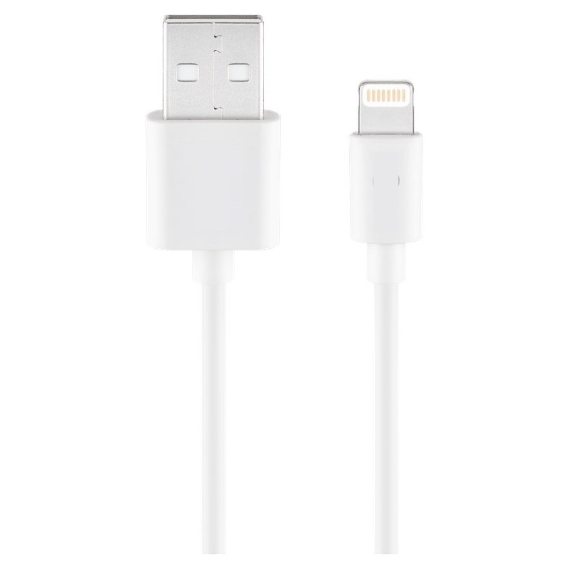 CABLE APPLE LIGHTNING USB 2MTS BLANCO