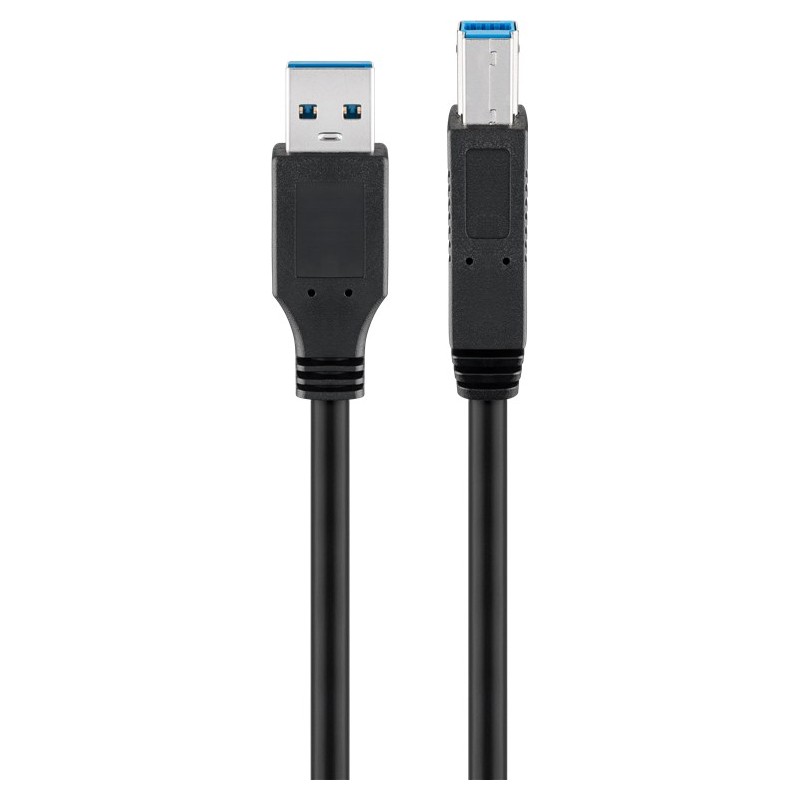 CABLE USB A-B 3.0 M-M 0,25MT NEGRO V.3.0