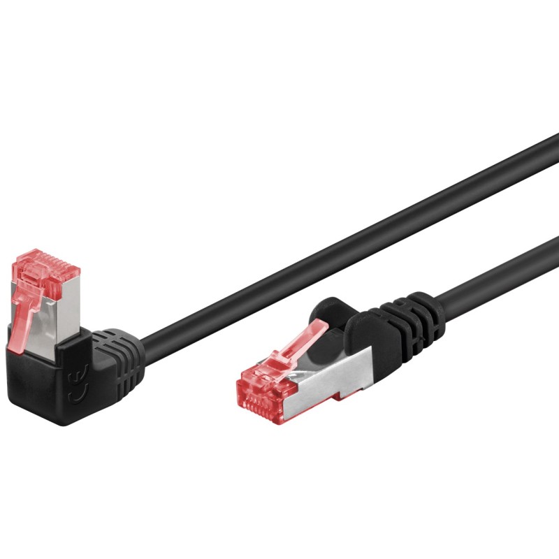 CABLE SFTP CAT6 RJ45 M-M CODO-RECTO 0,50