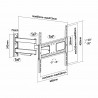 SOPORTE TV DE 37" a 70" NEGRO EXTRAIBLE