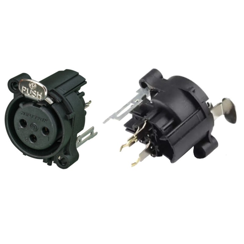 CONECTOR XLR3 HEMBRA PANEL C/I RECTO NE