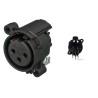 CONECTOR XLR3 HEMBRA C/I CODO NEUTRIK UL