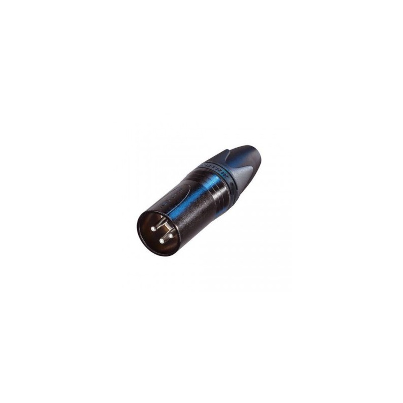 CONECTOR XLR3 MACHO AEREO NEGRO NEUTRIK