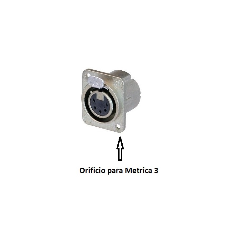 CONECTOR XLR5 HEMBRA PANEL NIKEL NEUTRIK