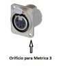 CONECTOR XLR5 HEMBRA PANEL NIKEL NEUTRIK
