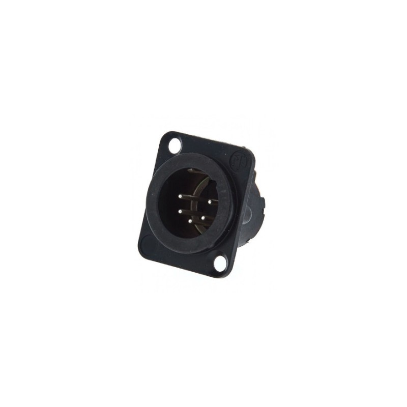 CONECTOR XLR5 MACHO PANEL NEGRO NEUTRIK