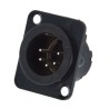 CONECTOR XLR5 MACHO PANEL NEGRO NEUTRIK