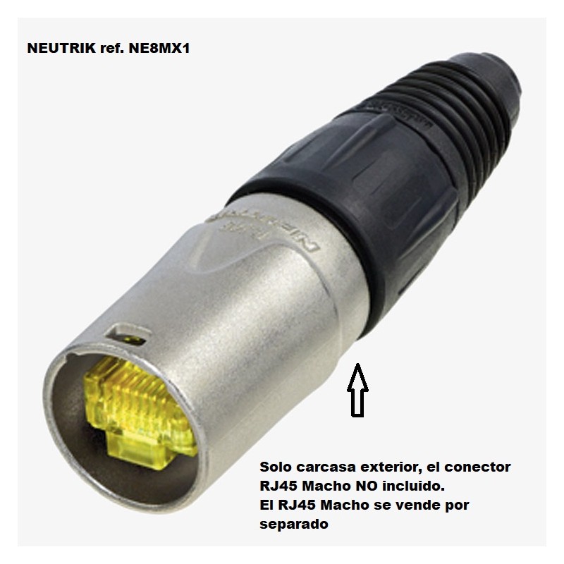 CARCASA RJ45 M ETHERCON NIKEL NEUTRIK