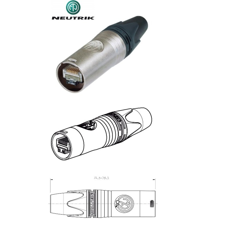 CARCASA RJ45 M ETHERCON NIKEL NEUTRIKC6A