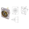 CONECTOR RCA HEMBRA NEGRO CHASIS NEUTRIK