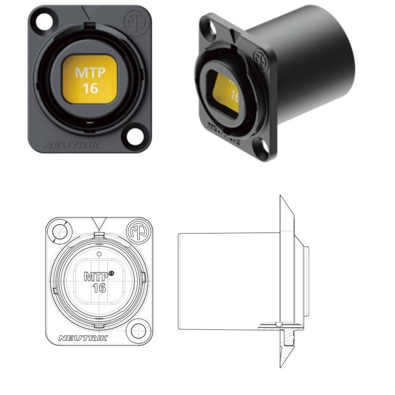 CONECTOR CHASIS OPTICALCON MTP16 NEUTRIK