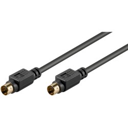 CABLE SVHS MINIDIN 4P M-M 2MTS NEGRO