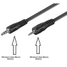 CABLE MINIJACK 2,5mm M-3,5mm M 2MTS